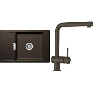 Set Schock S5-1 (dřez Mono D-100XS Bronze + baterie Epos Bronze)