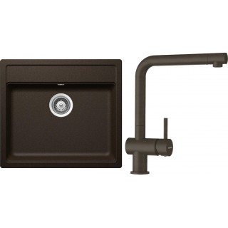 Set Schock S10-1 (dřez Mono N-100 Bronze + baterie Epos Bronze)