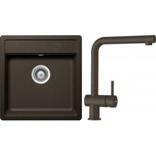 Set Schock S11-1 (dřez Mono N-100S Bronze + baterie Epos Bronze)