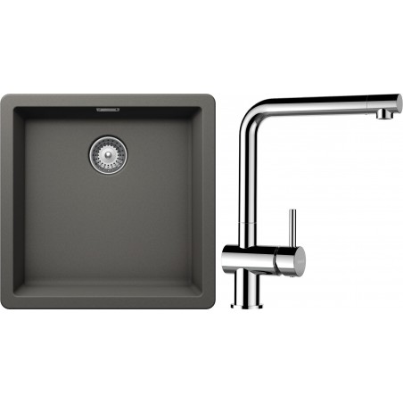 Set Schock S12-8 (dřez Greenwich N-100 Silverstone + baterie Epos Chrom)