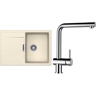 Set Schock S5-12 (dřez Mono D-100S Magnolia + baterie Epos Chrom)