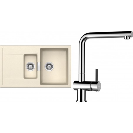 Set Schock S8-8 (dřez Mono D-150 Magnolia + baterie Epos Chrom)