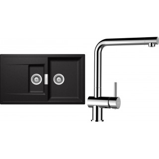 Set Schock S8-8 (dřez Mono D-150 Stone + baterie Epos Chrom)