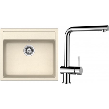 Set Schock S10-8 (dřez Mono N-100 Magnolia + baterie Epos Chrom)