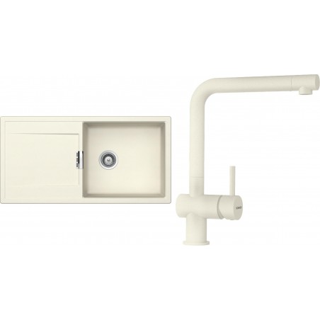 Set Schock S9-1 (dřez Mono D-100L Magnolia + baterie Epos Magnolia, beztlaková)