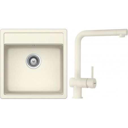 Set Schock S11-1 (dřez Mono N-100S Magnolia + baterie Epos Magnolia, beztlaková)