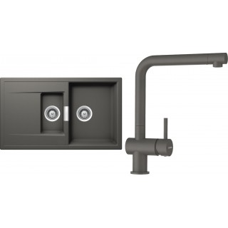 Set Schock S8-1 (dřez Mono D-150 Silverstone + baterie Epos Silverstone)