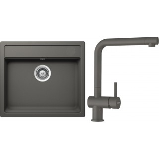 Set Schock S10-1 (dřez Mono N-100 Silverstone + baterie Epos Silverstone)