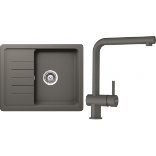 Set Schock S1-1 (dřez Toledo D-100XS Silverstone + baterie Epos Silverstone)