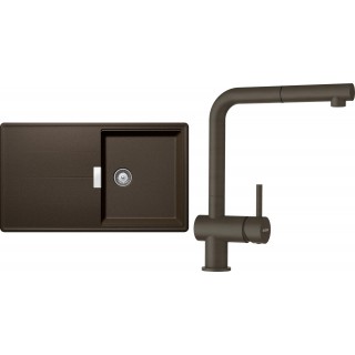 Set Schock S13-2 (dřez Tia D-100 Bronze + baterie Epos.120 Bronze)