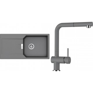 Set Schock S18-4 (dřez Manhattan D-100L Croma + baterie Epos.120 Croma)