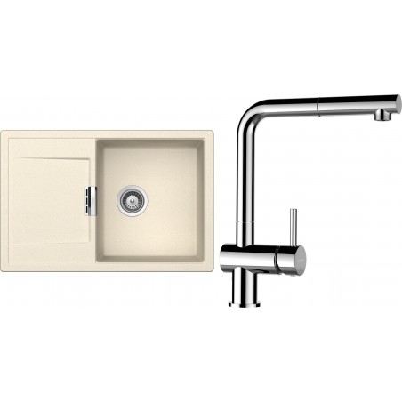 Set Schock S7-9 (dřez Mono D-100 Magnolia + baterie Epos.120 Chrom)