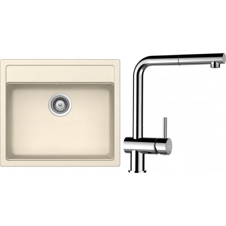 Set Schock S10-9 (dřez Mono N-100 Magnolia + baterie Epos.120 Chrom)