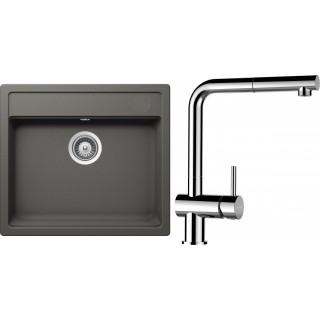 Set Schock S10-9 (dřez Mono N-100 Silverstone + baterie Epos.120 Chrom)