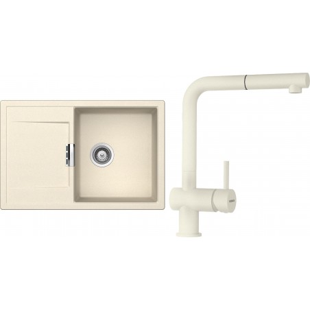 Set Schock S7-2 (dřez Mono D-100 Magnolia + baterie Epos.120 Magnolia, beztlaková)