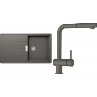 Set Schock S13-2 (dřez Tia D-100 Silverstone + baterie Epos.120 Silverstone)