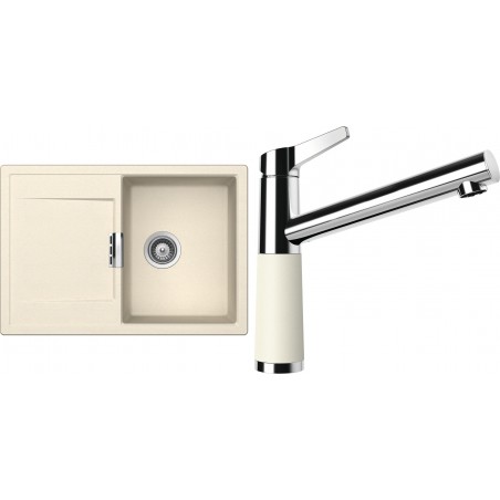 Set Schock S6-4 (dřez Mono D-100S Magnolia + baterie SC-510 Magnolia)