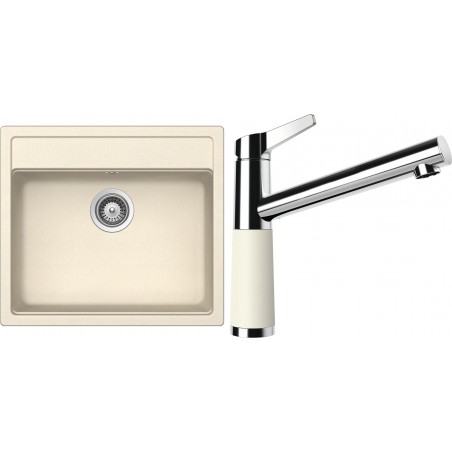 Set Schock S10-4 (dřez Mono N-100 Magnolia + baterie SC-510 Magnolia)