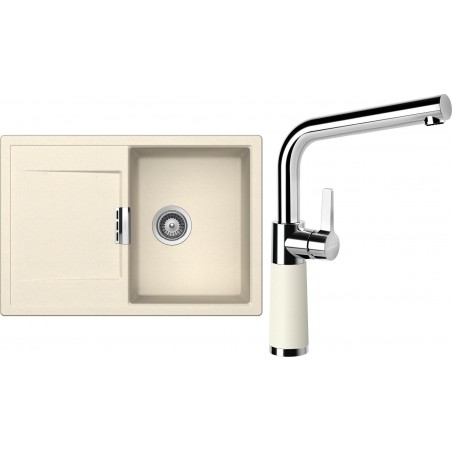 Set Schock S6-6 (dřez Mono D-100S Magnolia + baterie SC-540 Magnolia)