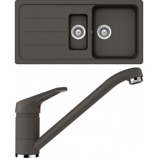 Set Schock S26-1 (dřez Formhaus D-150L Asphalt + baterie Cosmo Asphalt)