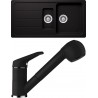 Set Schock S26-2 (dřez Formhaus D-150L Nero + baterie Cosmo.120 Nero)