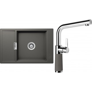 Set Schock S5-6 (dřez Mono D-100XS Silverstone + baterie SC-540 Silverstone)