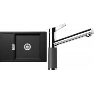 Set Schock S5-4 (dřez Mono D-100XS Stone + baterie SC-510 Stone)