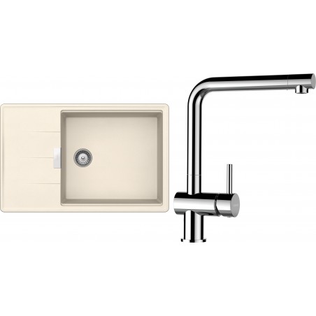 Set Schock S14-8 (dřez Tia D-100LS Magnolia + baterie Epos Chrom)