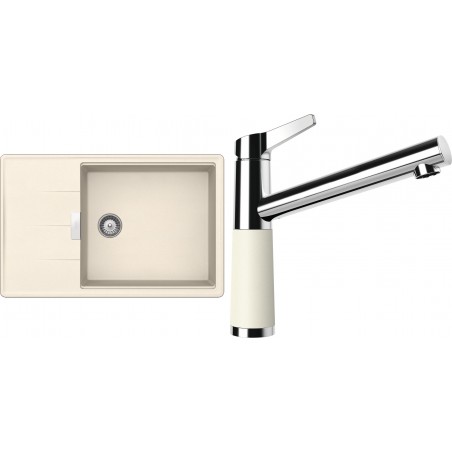 Set Schock S14-4 (dřez Tia D-100LS Magnolia + baterie SC-510 Magnolia)