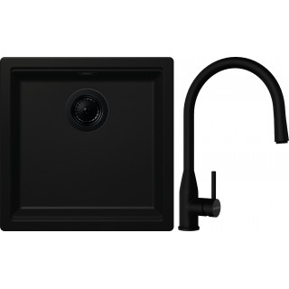 Set Schock S27-6 (dřez Kiruna N-100 Night + baterie Kavus.120 Puro + komponenty Puro)