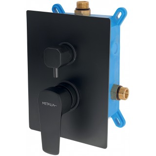 Podomítková baterie s boxem Metalia 58 BOX58051R.5, 2 vývody, Černá matná