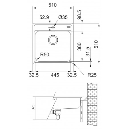 Kuchyňský dřez Franke Bell BCX 610-51