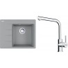 Set Franke G248ŠK (dřez CNG 611-62 TL/7 Šedý kámen, pravý + baterie FS 3230.031 LINA SMART Chrom)