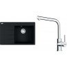 Set Franke G250O (dřez CNG 611-78 TL/7 Onyx, pravý + baterie FS 3230.031 LINA SMART Chrom)