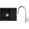 Set Franke G256MČ (dřez MRG 611-62 Matná černá + baterie FS 3229.031 LINA NEW Chrom)