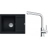 Set Franke G257MČ (dřez MRG 611-62 Matná černá + baterie FS 3230.031 LINA SMART Chrom)