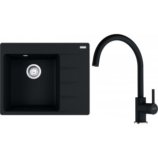 Set Franke G270O (dřez CNG 611-62 TL/2 Onyx, levý + baterie FC 6018.071 LINA Onyx)