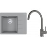 Set Franke G270ŠK (dřez CNG 611-62 TL/2 Šedý kámen, levý + baterie FC 6018.084 LINA Šedý kámen)