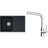 Set Franke T111Č (dřez OID 611-78 Černá + baterie FS 3230.031 LINA SMART Chrom)