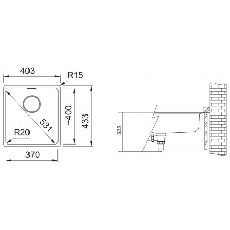 Kuchyňský dřez Franke Maris MRG 110-37 Bílá-led