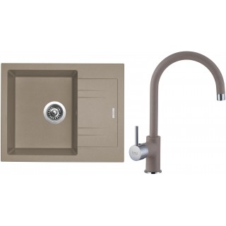 Set Sinks G1654 (dřez Linea 600 Truffle 54 + baterie Vitalia Truffle 54)