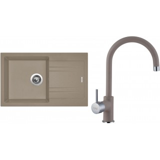Set Sinks G4454 (dřez Linea 780 Truffle 54 + baterie Vitalia Truffle 54)