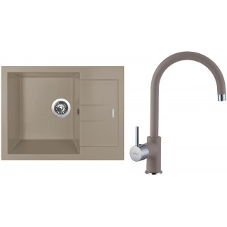 Set Sinks G11554 (dřez Amanda 650 Truffle 54 + baterie Vitalia Truffle 54)