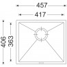 Kuchyňský dřez Sinks Frame 457 Truffle 54 Kuchyňský dřez Sinks Frame 457 Truffle 54
