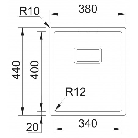 Kuchyňský dřez Sinks Box 380 FI 1,0 mm