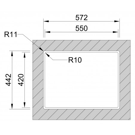 Kuchyňský dřez Sinks Box 570.1 FI 1,0 mm