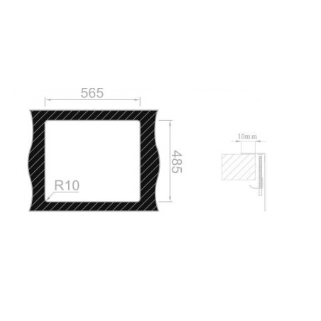 Kuchyňský dřez Sinks Boxer 585.1 FI 1,2 mm