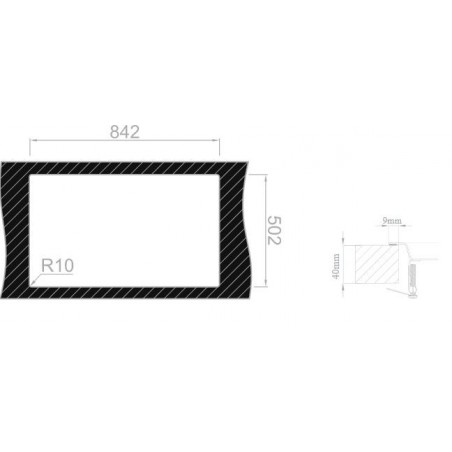 Kuchyňský dřez Sinks Xeron 860, levý, 1,2 mm