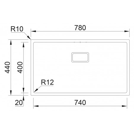 Kuchyňský dřez Sinks Box 780 FI 1,0 mm