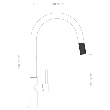 Kuchyňská baterie Schock Talia.120 Nerez